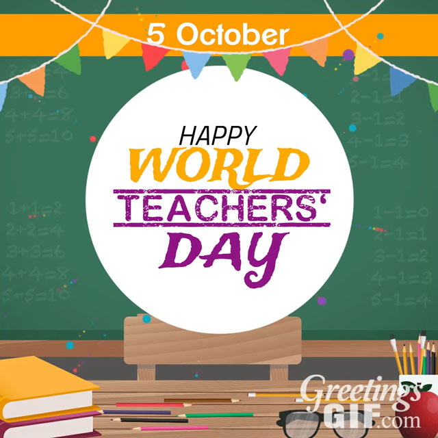 Animated Happy World Teachers Day Gif - 2 | GreetingsGif.com for ...